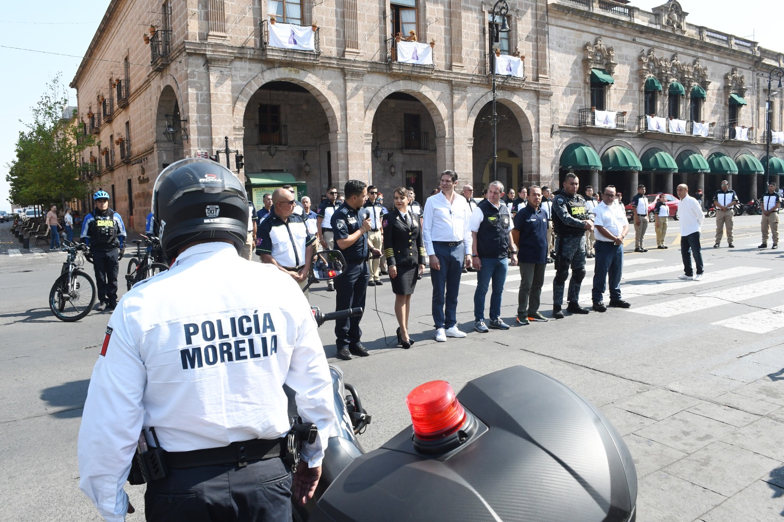 Banderazo a operativo de Semana Santa 2023 en Morelia