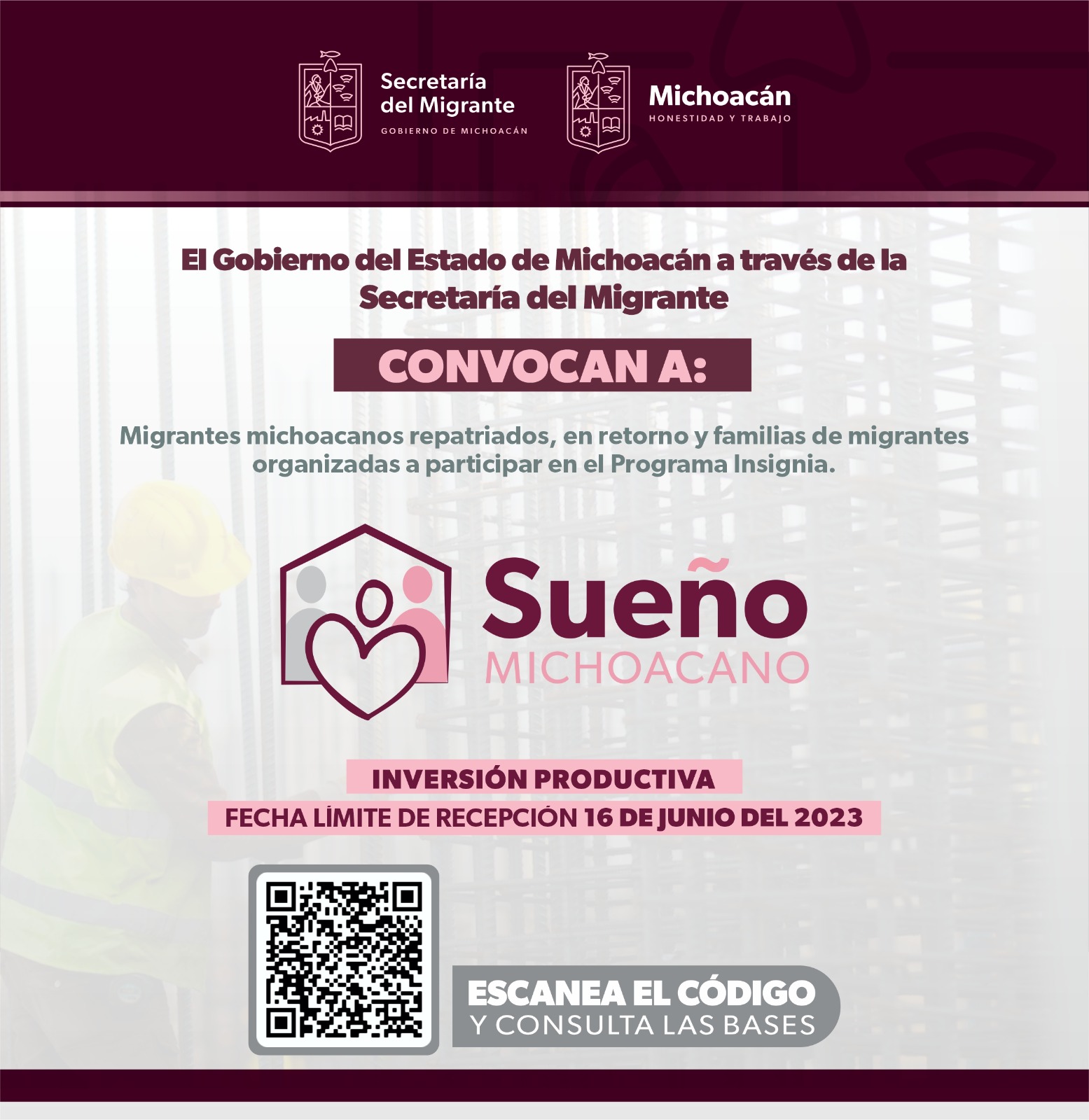 Abren convocatoria para participar en el programa Sueño Michoacano Abren convocatoria para participar en el programa Sueño Michoacano