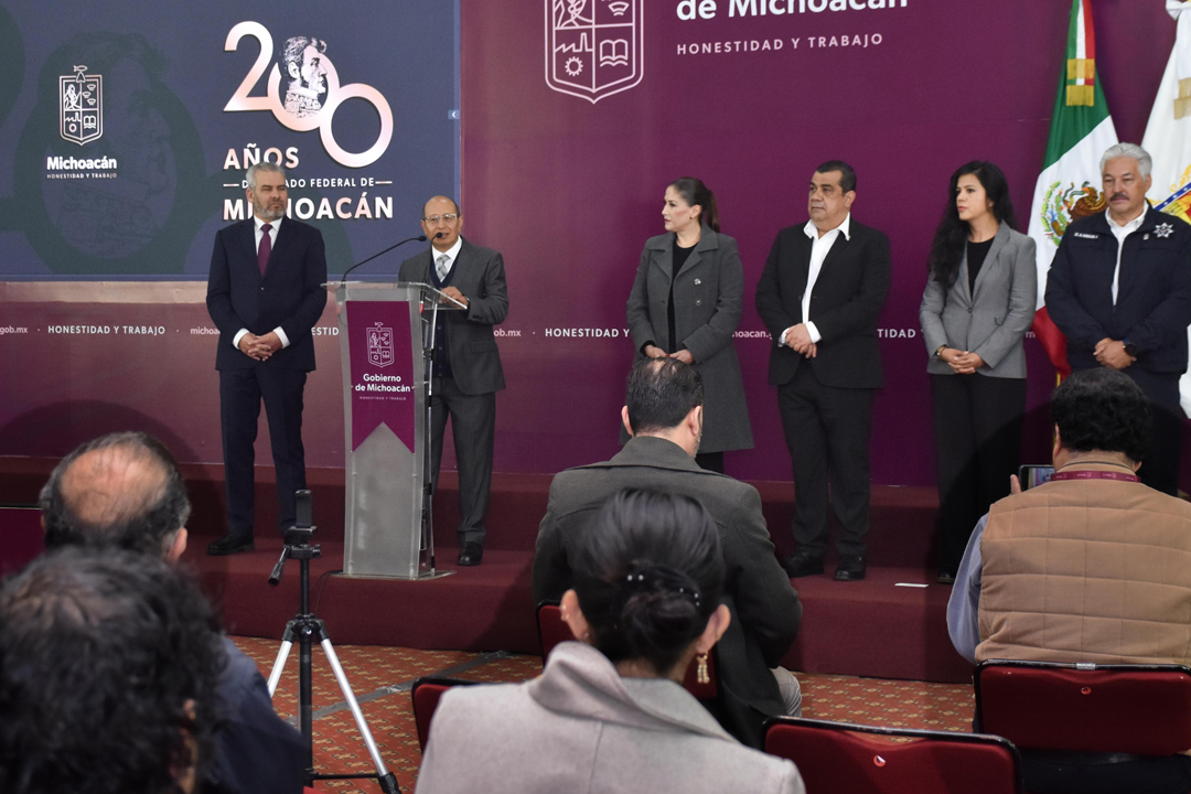 Acuerdan tres poderes del Estado actividades conjuntas para conmemorar los 200 años de la federalización de Michoacán