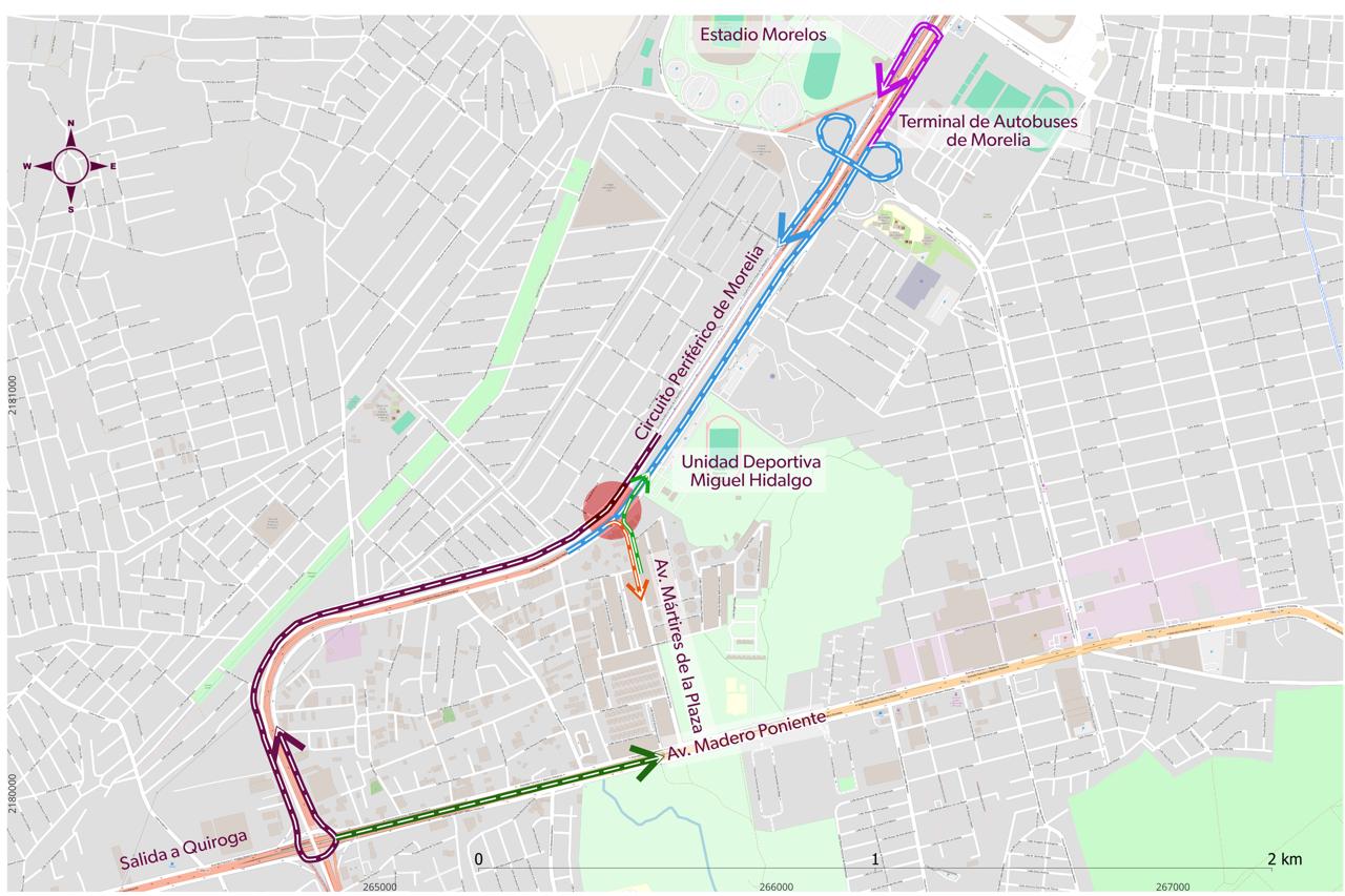 Alternativa vial del libramiento de Morelia por trabajos de reingeniería