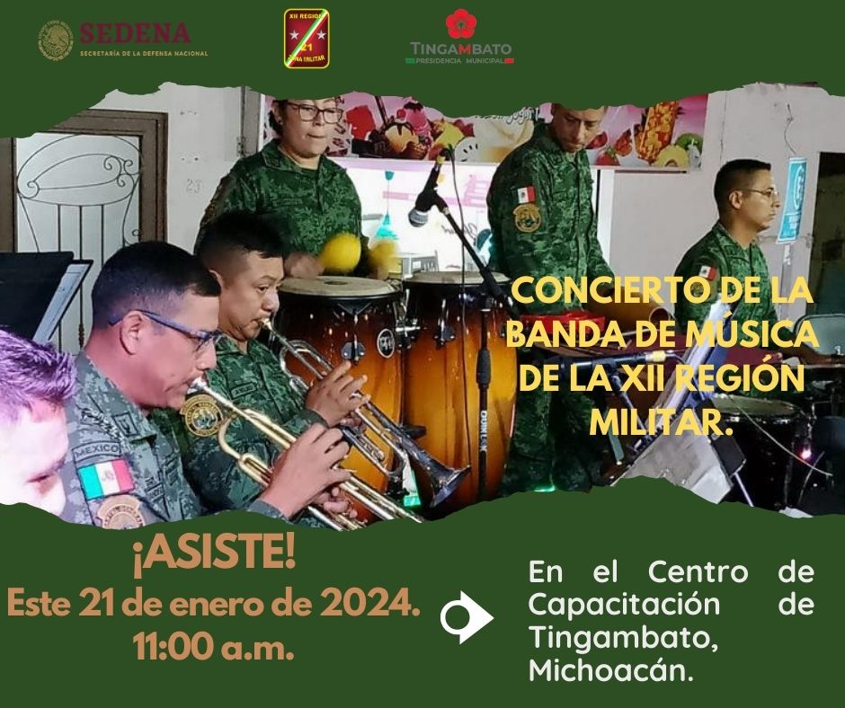 La Banda de Música en festividades de Tingambato