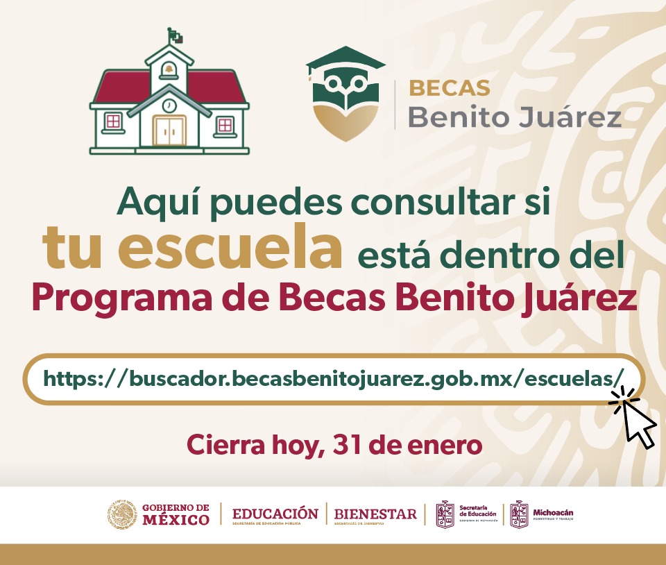 Este miércoles, último día para solicitar la beca Benito Juárez