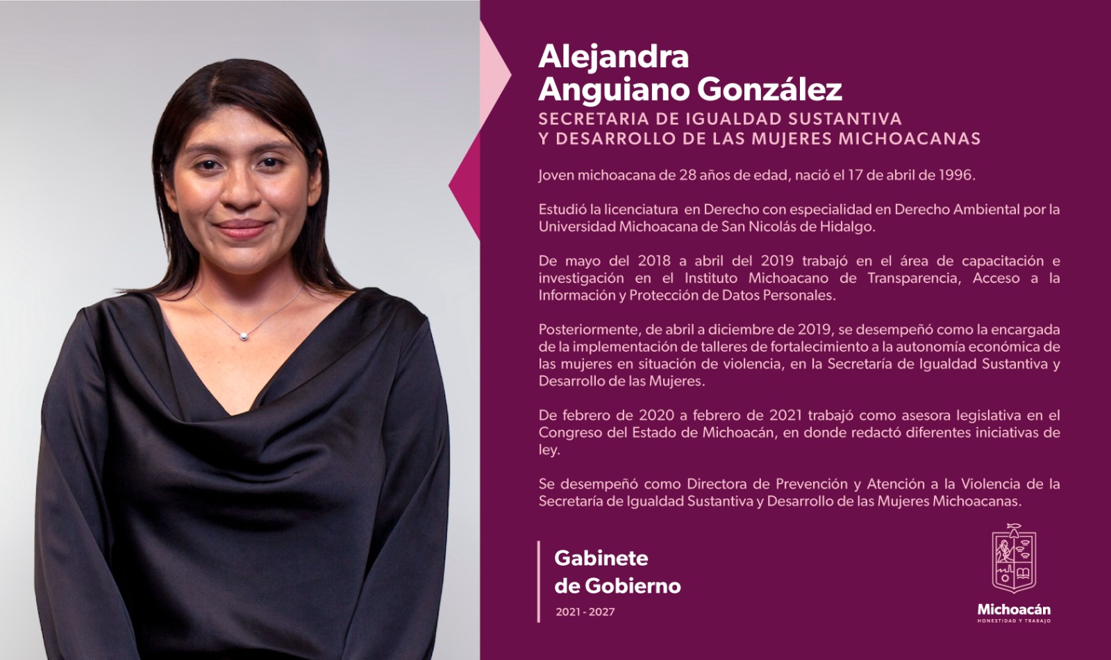Alejandra Anguiano, nueva titular de la Seimujer