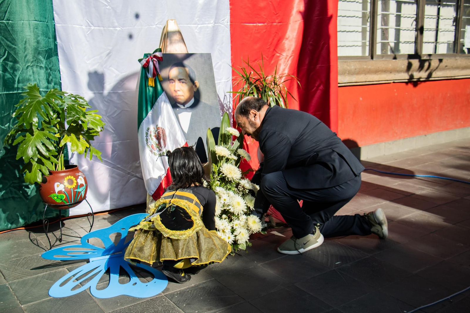 Homenaje a Benito Juárez en Tangancícuaro