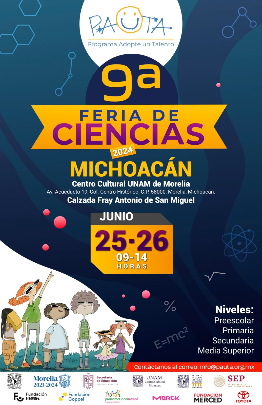 UNAM Centro Cultural Morelia sede de la 9ª Feria de Ciencias PAUTA