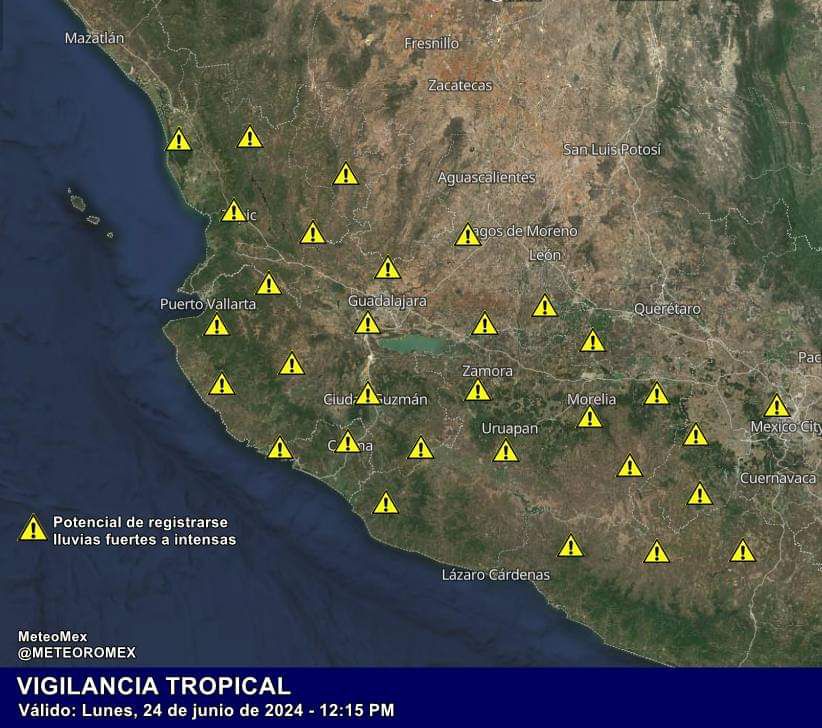 Alerta Coordinación Municipal de Protección Civil y Bomberos de Morelia por lluvias este lunes