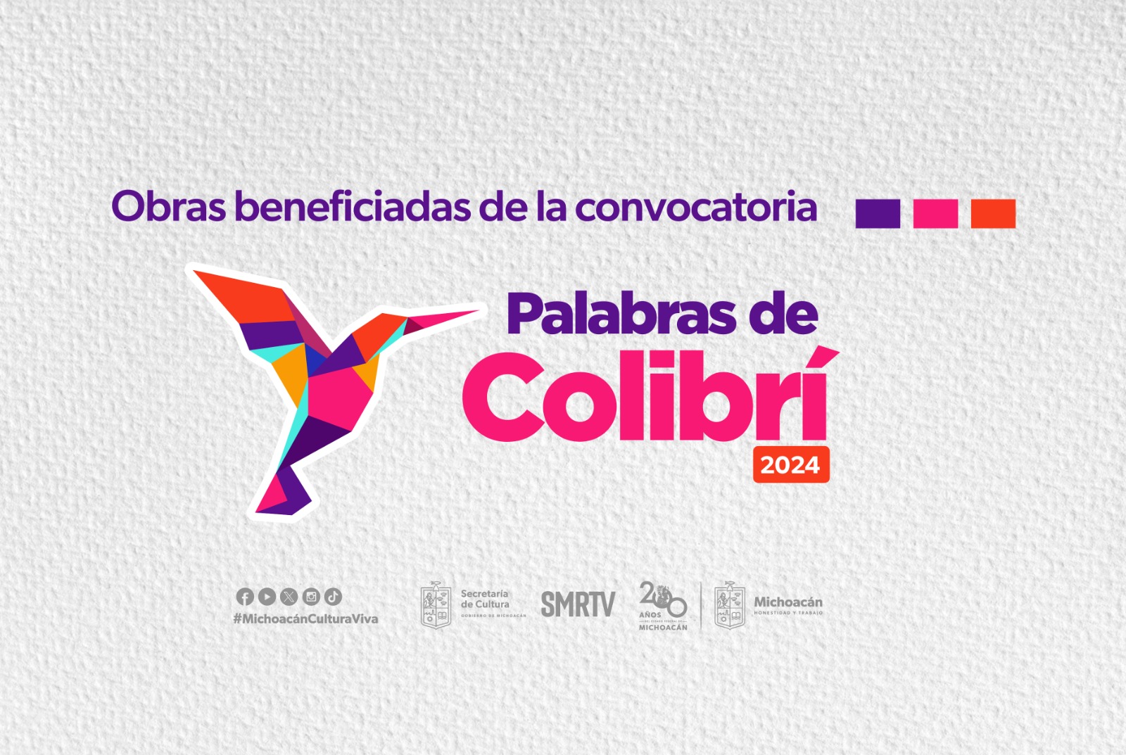 Anuncia Secum obras literarias ganadoras de la convocatoria Palabras de Colibrí