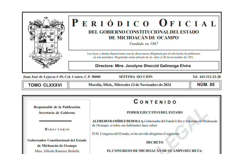 Tras publicación en el Periódico Oficial hoy entró en vigor reforma al Poder Judicial