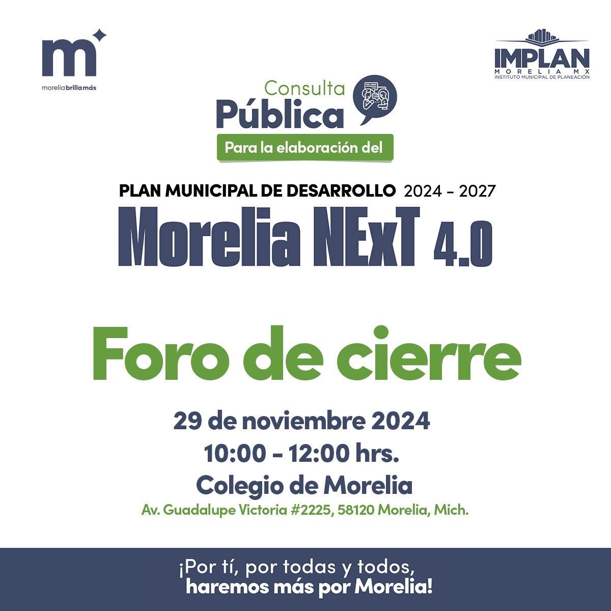 Foro de Cierre del Plan Municipal de Desarrollo