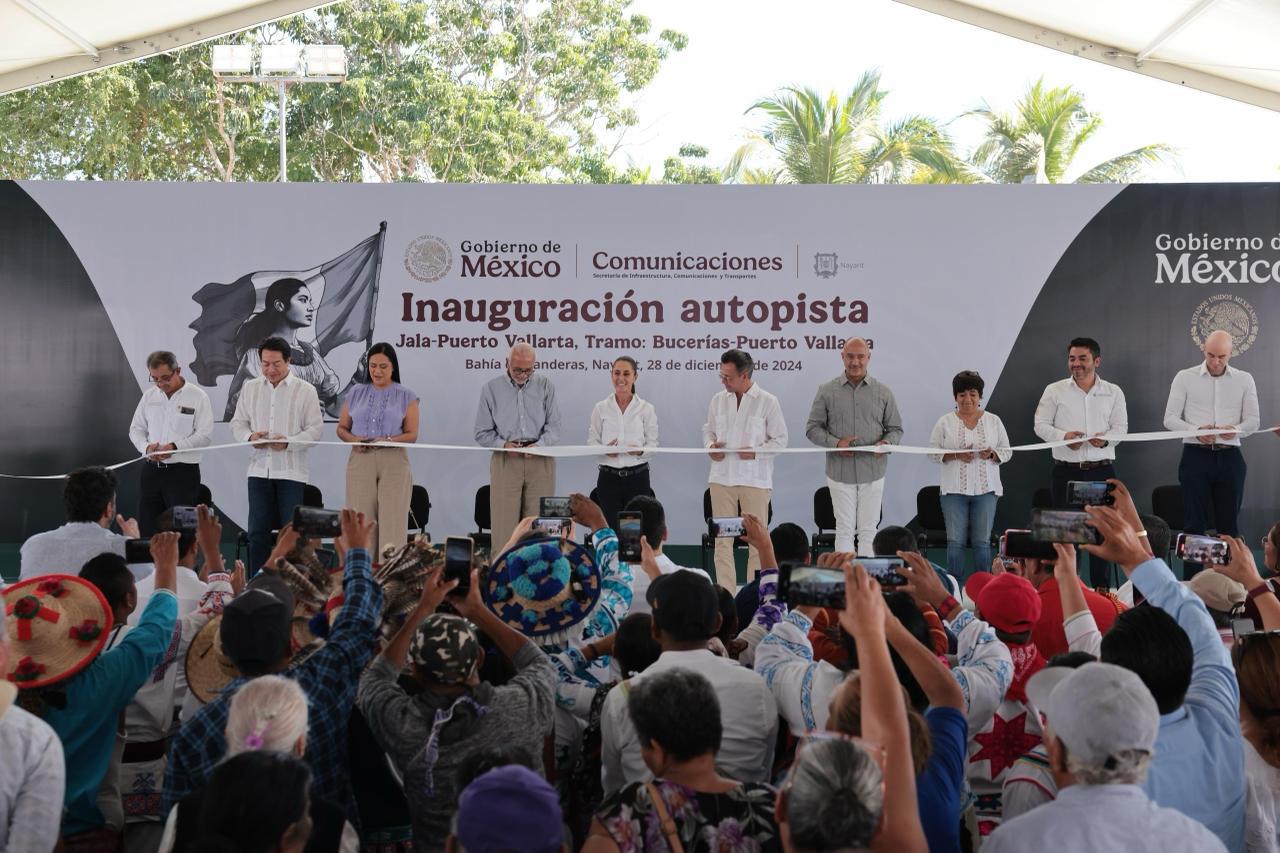 Presidenta Claudia Sheinbaum inaugura último tramo de la Autopista Jala-Puerto Vallarta