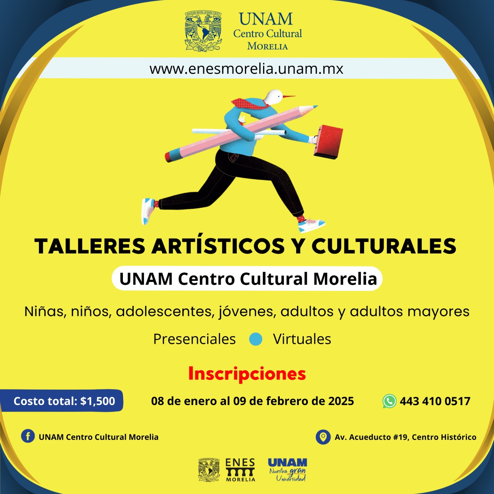 UNAM Centro Cultural inicia inscripciones a nuevos talleres presenciales y en línea