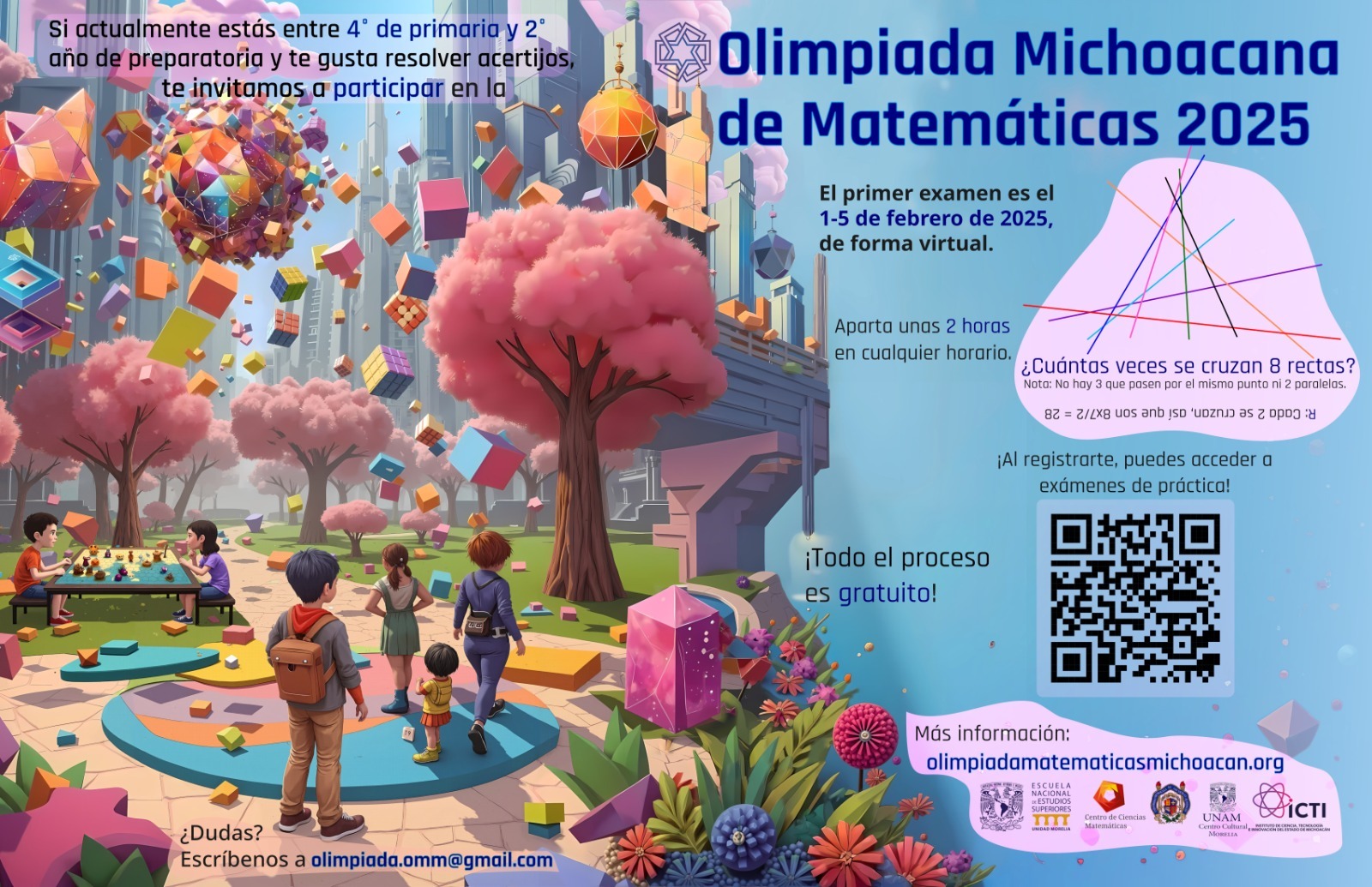 Abre convocatoria estatal para la Olimpiada Michoacana de Matemáticas 2025