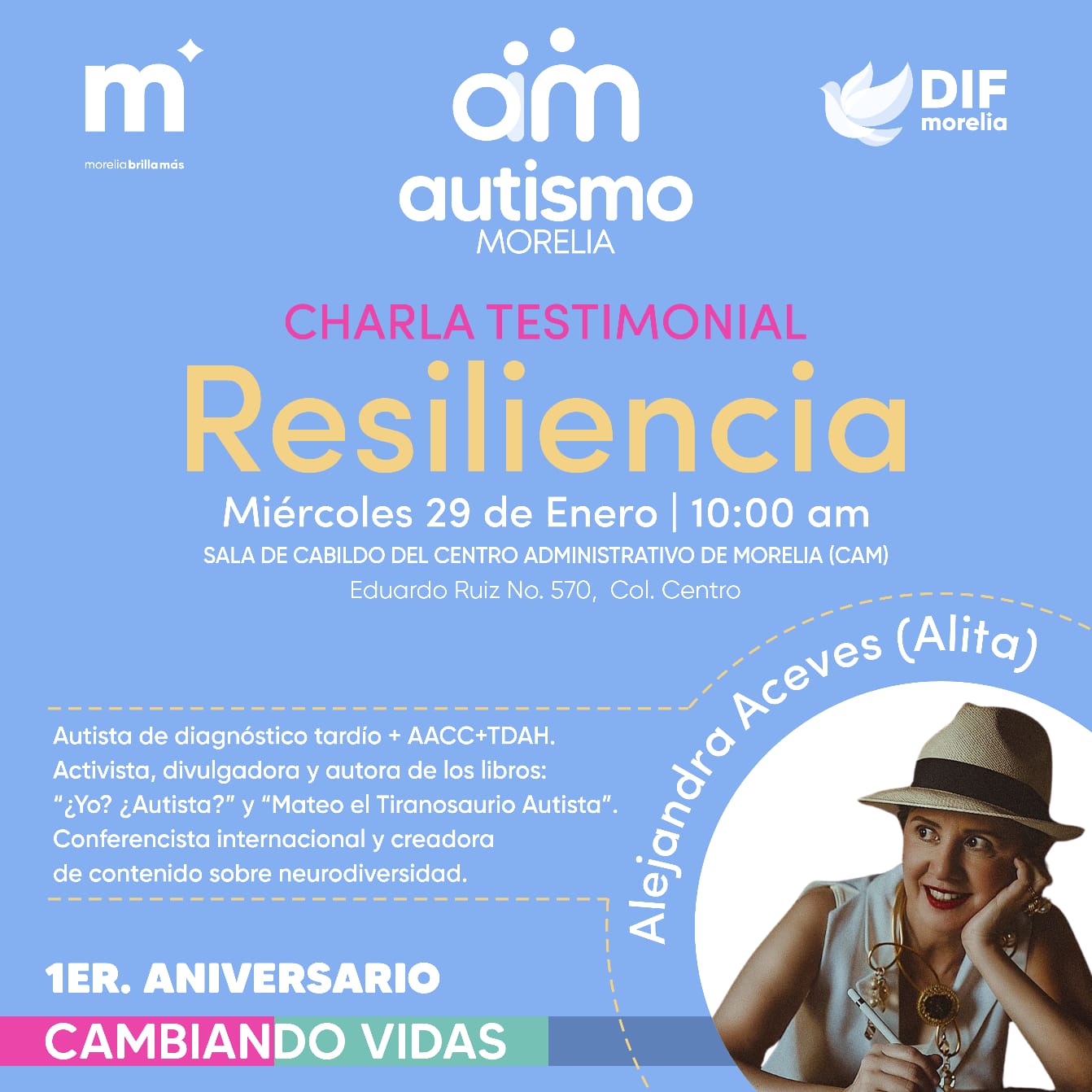 Con charla testimonial de ‘Alita’, DIF Morelia conmemorará aniversario de Autismo Morelia