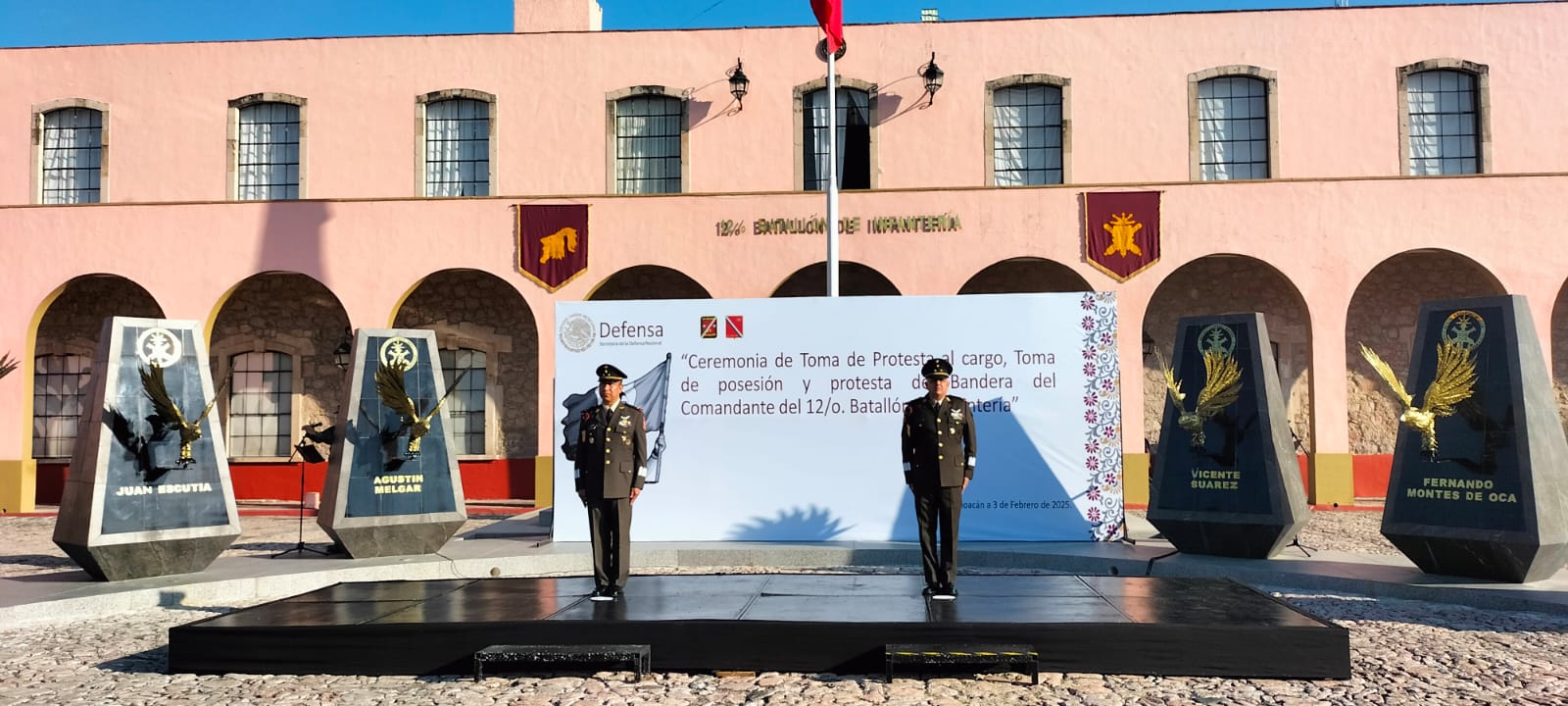 Toma de posesión y protesta de Bandera del Comandante  del 12/o. Batallón de Infantería