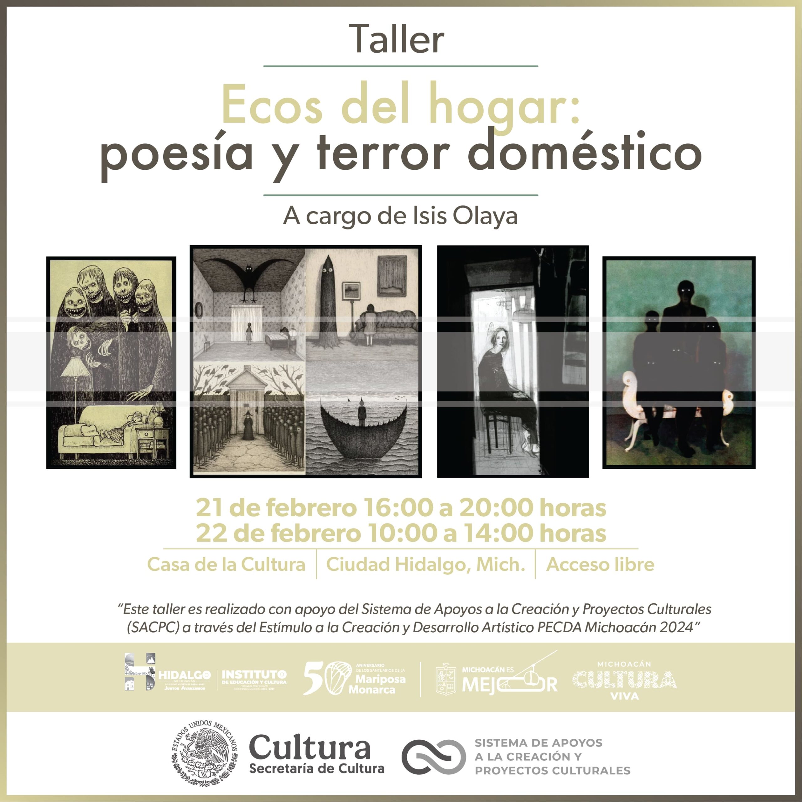 Secum invita a taller literario sobre terror doméstico