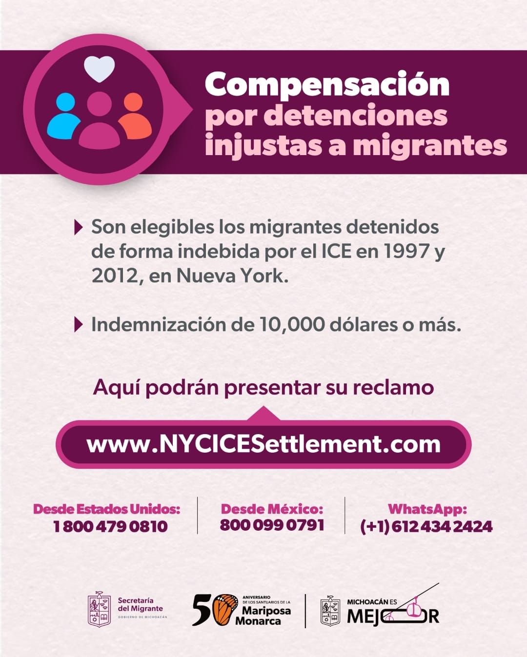 Migrantes podrán reclamar compensación por detenciones injustas: Semigrante