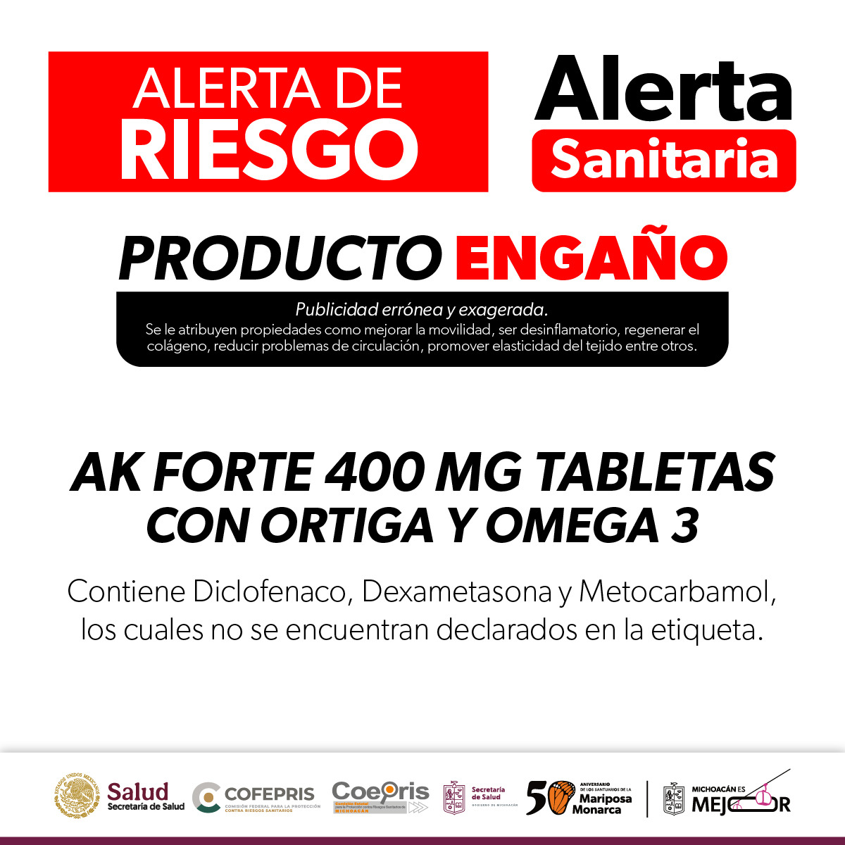 Alerta SSM sobre comercialización del producto AK FORTE Alerta SSM sobre comercialización del producto AK FORTE