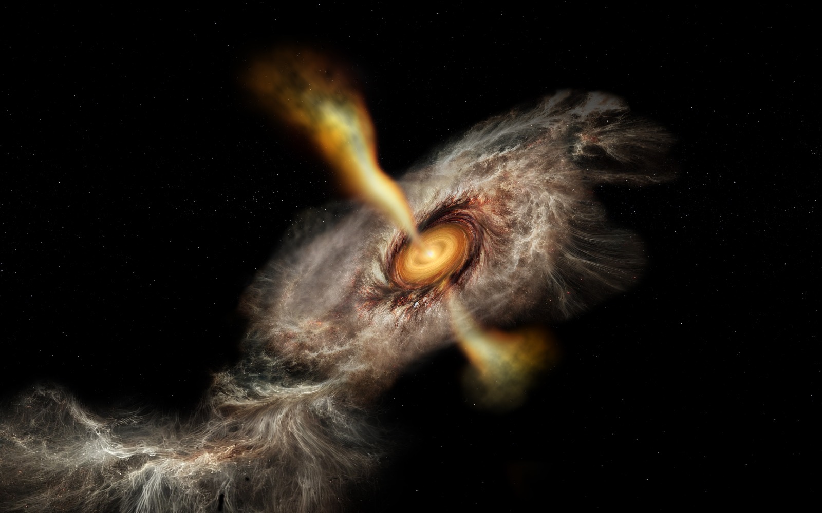 Esta enorme estrella joven crece rápidamente y de la misma forma que las pequeñas