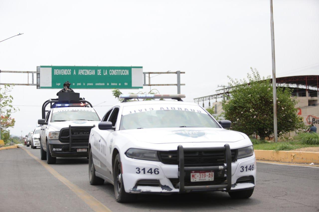Agentes federales y estatales mantienen acciones operativas en regiones de Jiquilpan y Apatzingán