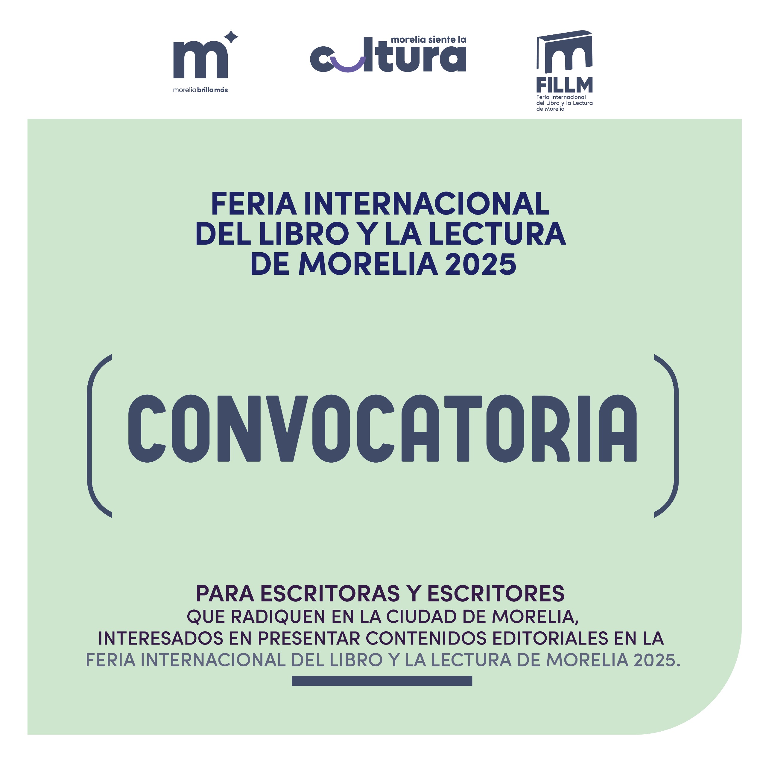 Lanza SeCultura Morelia convocatorias participar en la cuarta edición de la FILLM 2025