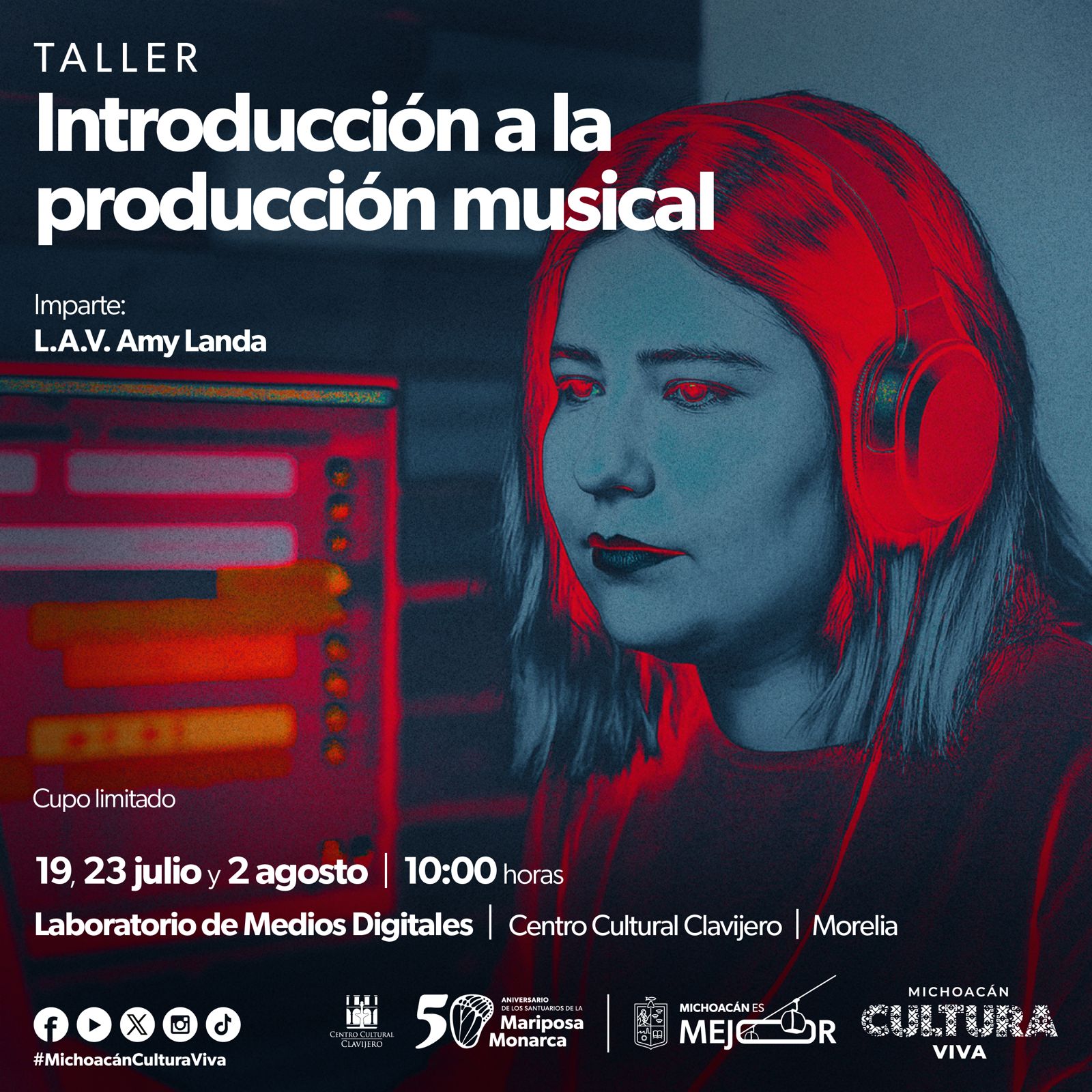 Aprende a producir música desde cero con este taller gratuito en el Clavijero Aprende a producir música desde cero con este taller gratuito en el Clavijero