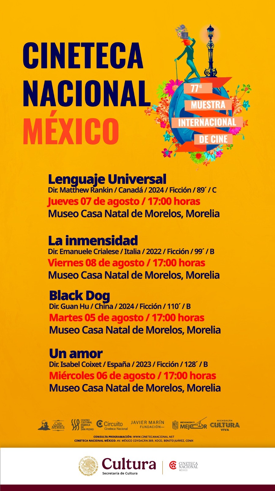 ¡Cine gratis en Morelia! Secum te invita a la 77 Muestra Internacional de Cine ¡Cine gratis en Morelia! Secum te invita a la 77 Muestra Internacional de Cine