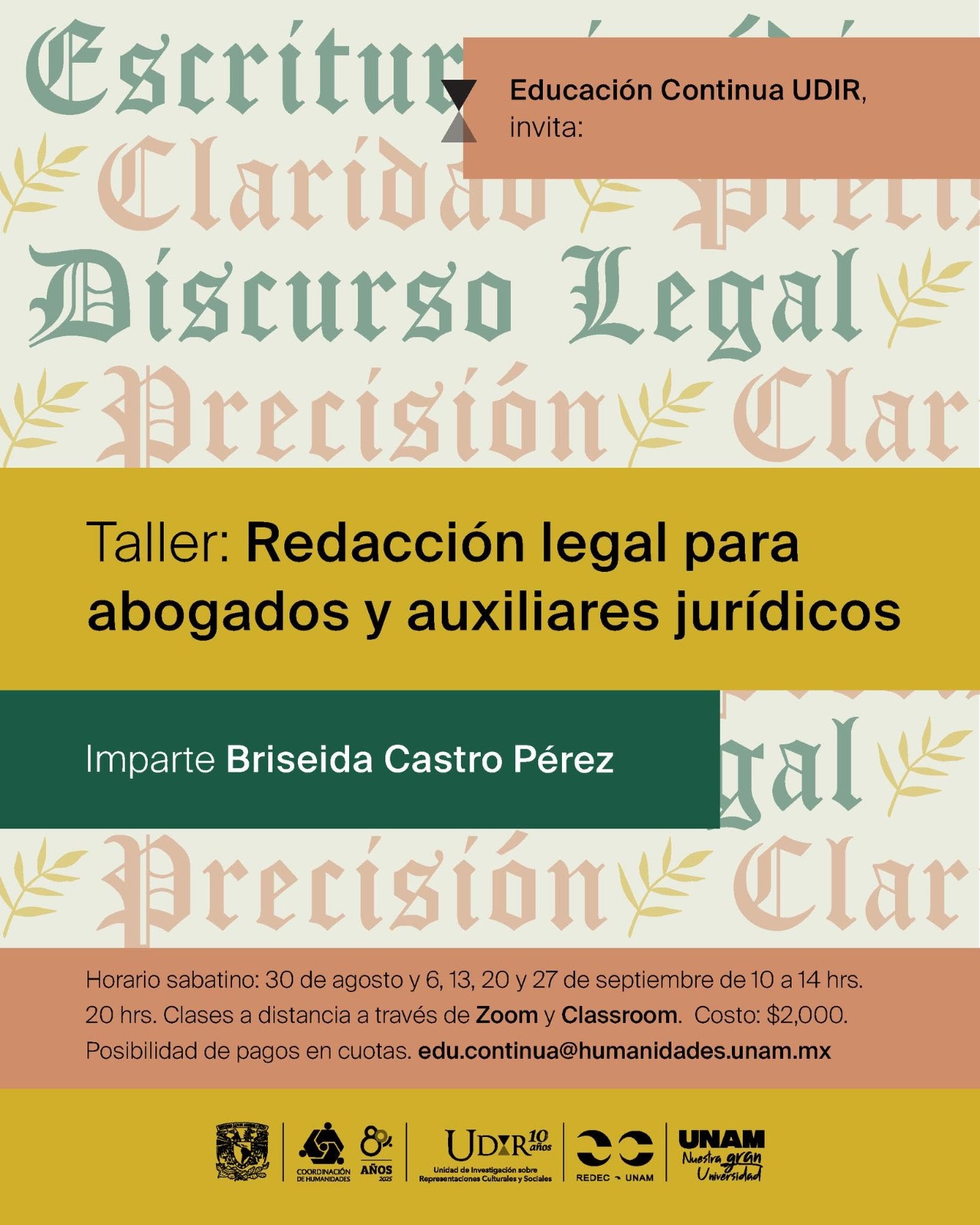 UDIR UNAM Morelia contribuye con el ejercicio jurídico en Michoacán