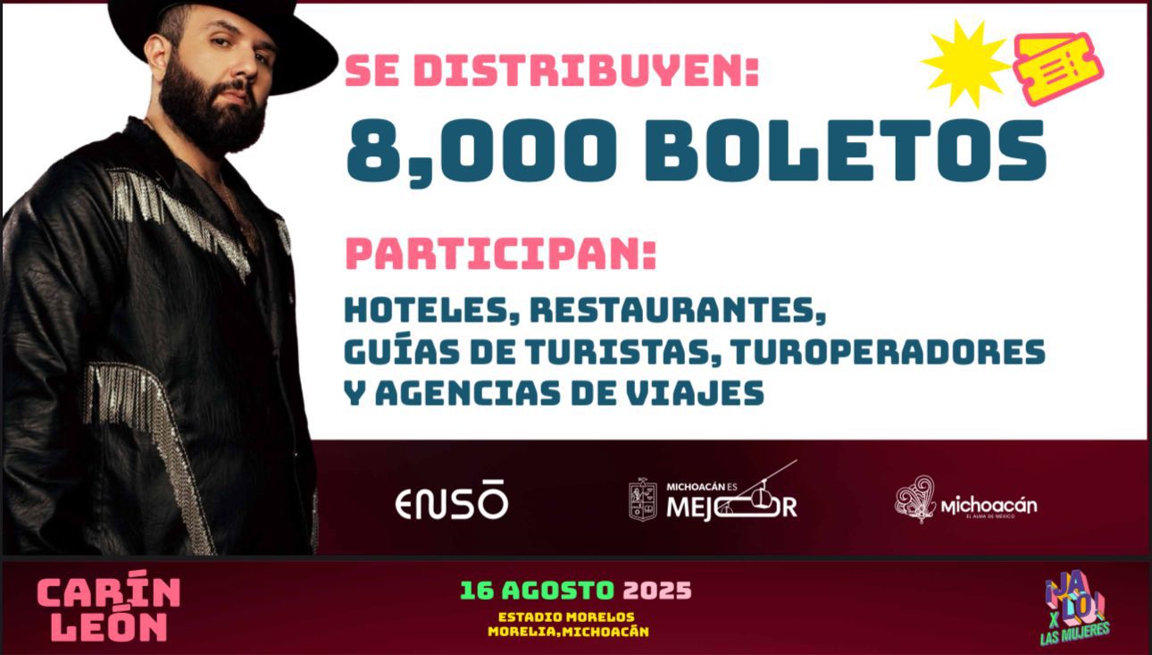 Hoteles y restaurantes tienen entradas para Carín León: Sectur Hoteles y restaurantes tienen entradas para Carín León: Sectur