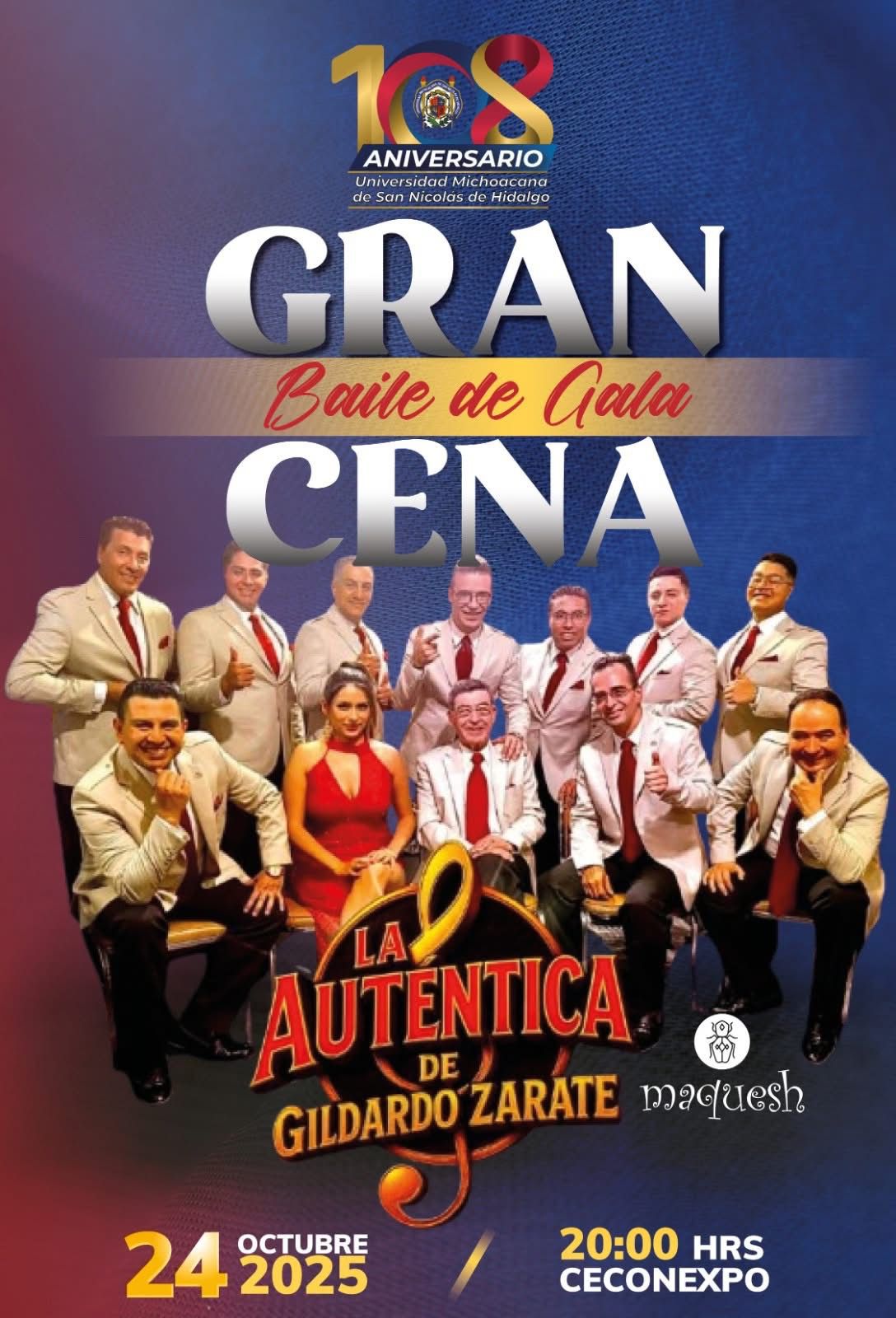 ¡Celebra el 108 aniversario de la UMSNH!, 24 de octubre, Baile de Gala ¡Celebra el 108 aniversario de la UMSNH!, 24 de octubre, Baile de Gala