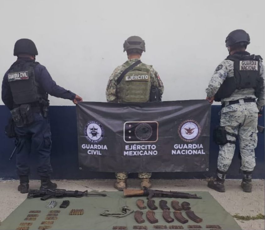 SSP y Defensa aseguran armamento, en Operación Apatzingán SSP y Defensa aseguran armamento, en Operación Apatzingán
