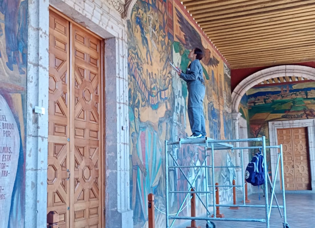 Rescata Secum mural de Alfredo Zalce en Palacio de Gobierno del Estado Rescata Secum mural de Alfredo Zalce en Palacio de Gobierno del Estado