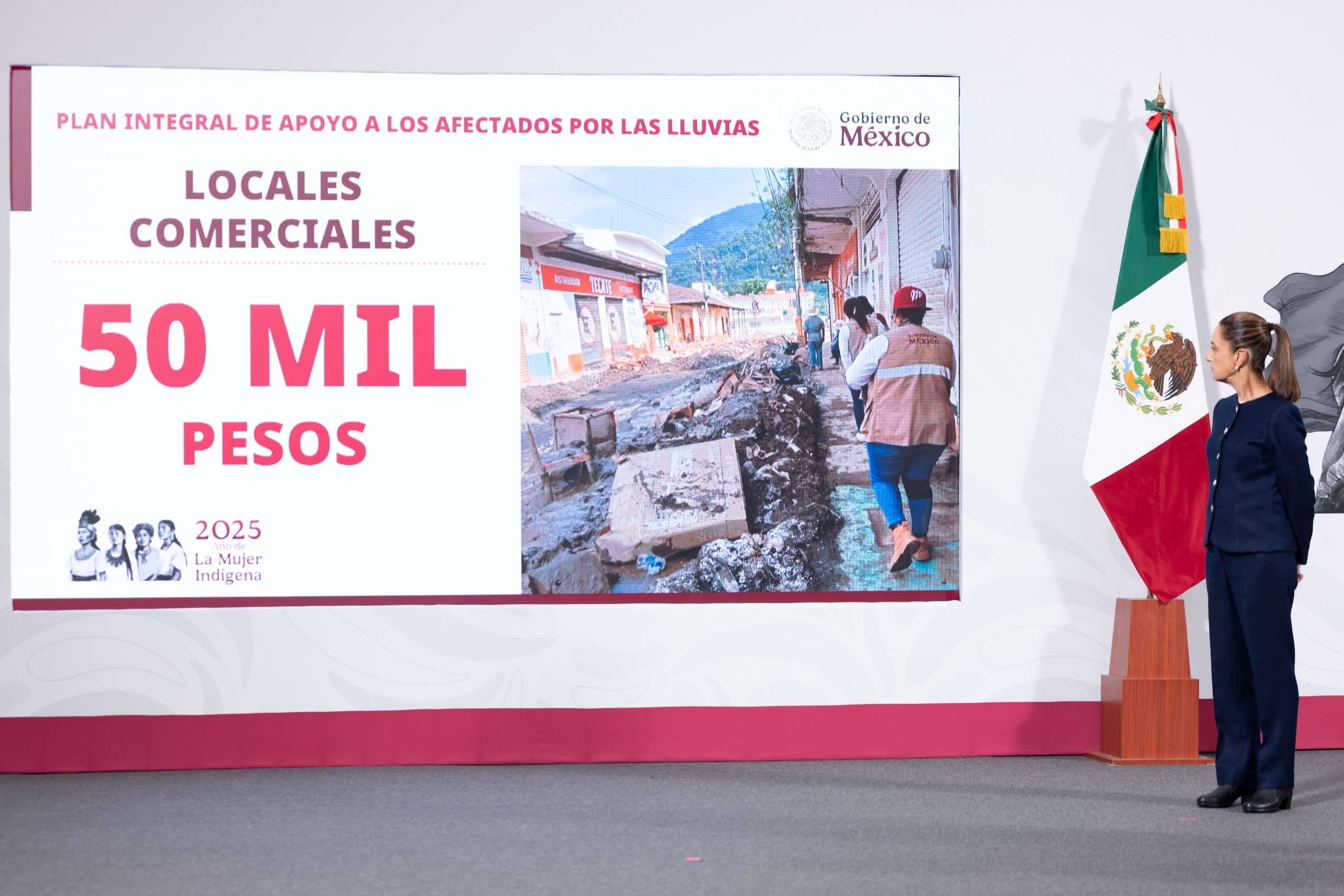 Anuncia presidenta de México inversión inicial de 10 mmdp en apoyos directos a damnificados por las lluvias Anuncia presidenta de México inversión inicial de 10 mmdp en apoyos directos a damnificados por las lluvias