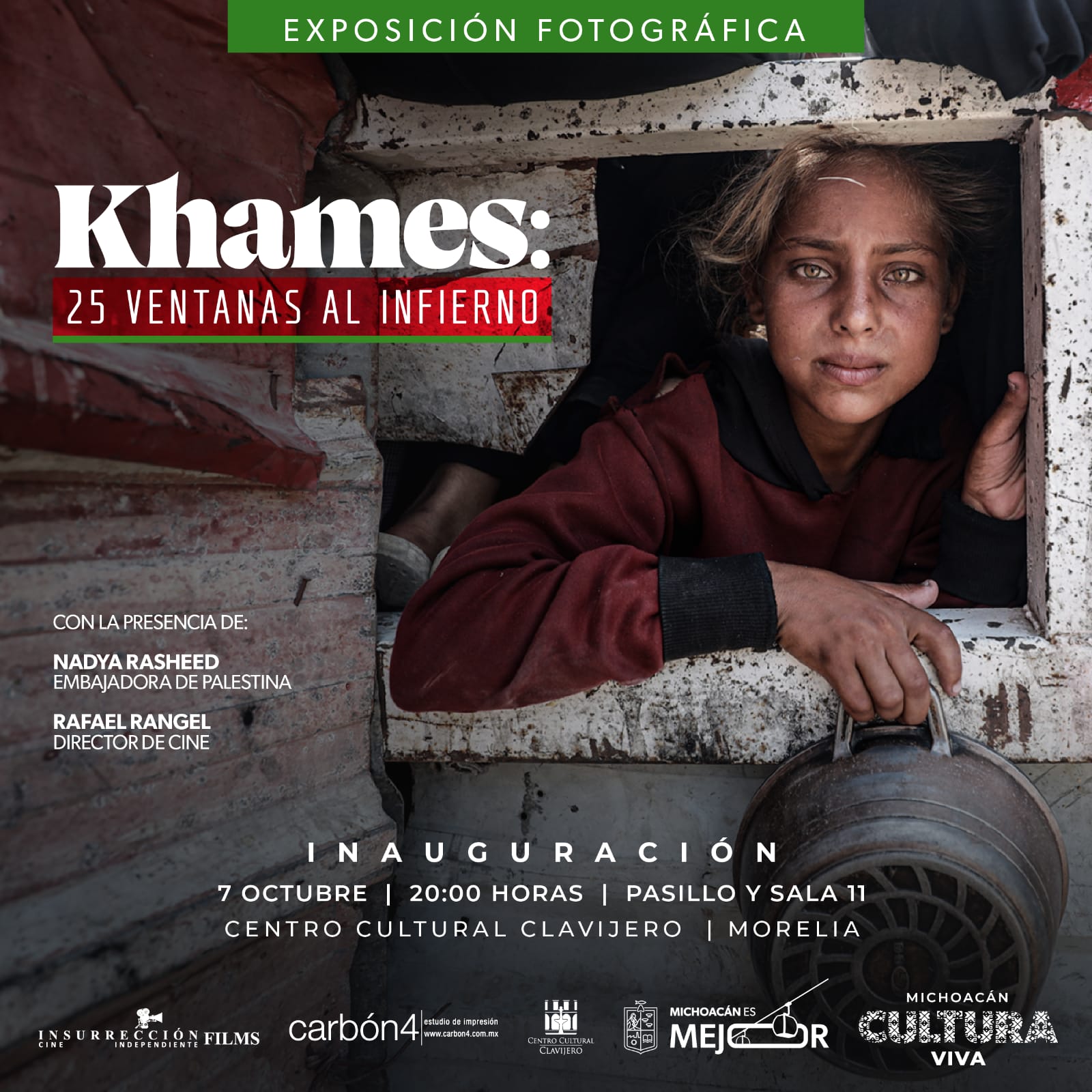 Exposición fotográfica del periodista Khames Alrefi llega al Clavijero