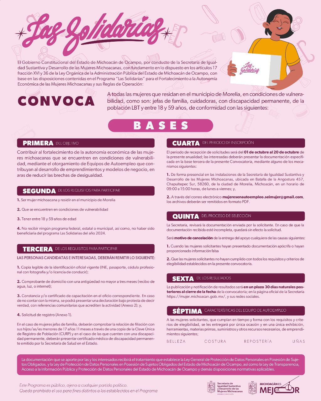 Seimujer lanza convocatoria para impulsar 700 negocios de michoacanas