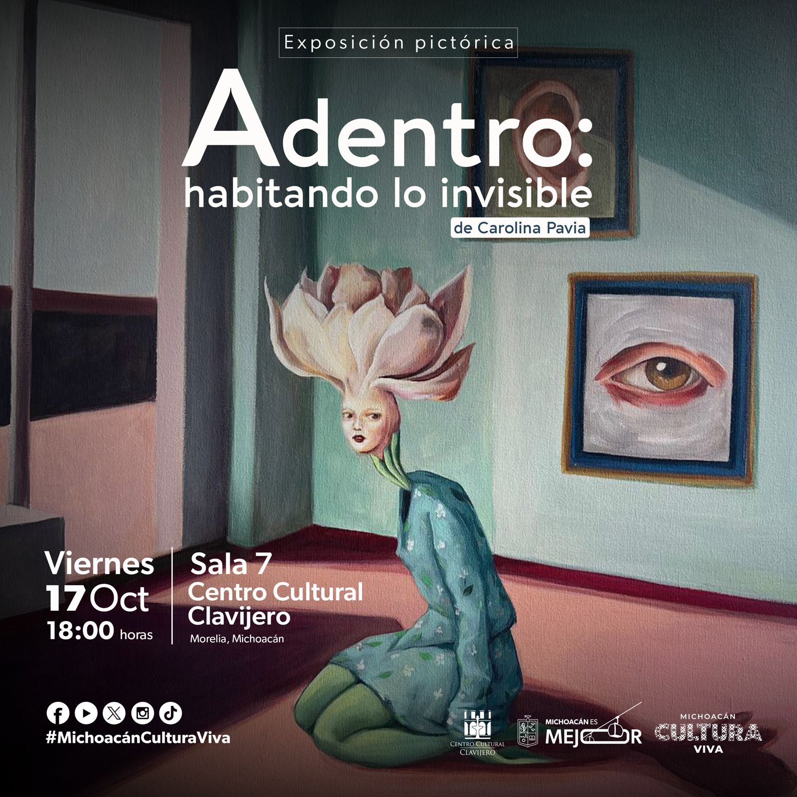 Exposición “Adentro: habitando lo invisible”, de Carolina Pavia llegará al Clavijero: Secum Exposición “Adentro: habitando lo invisible”, de Carolina Pavia llegará al Clavijero: Secum