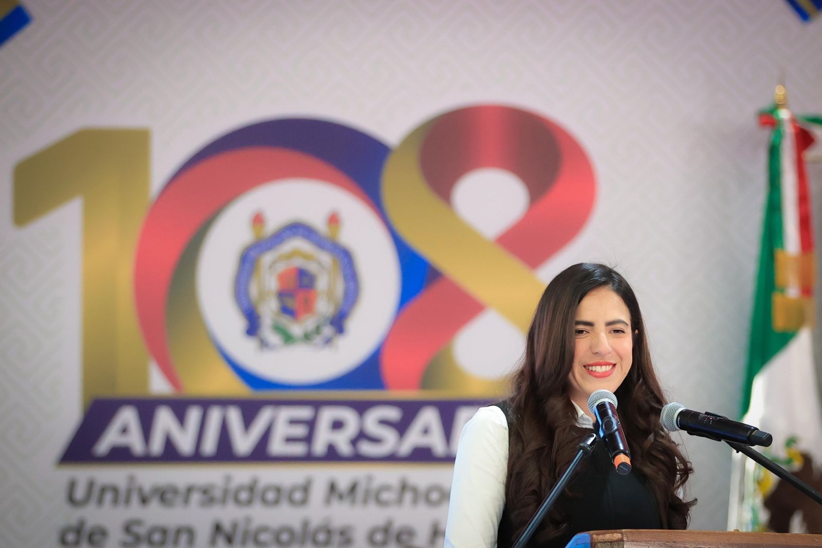 Giulianna Bugarini destaca que la UMSNH llega a sus 108 años con una reforma que le da certeza y futuro Giulianna Bugarini destaca que la UMSNH llega a sus 108 años con una reforma que le da certeza y futuro