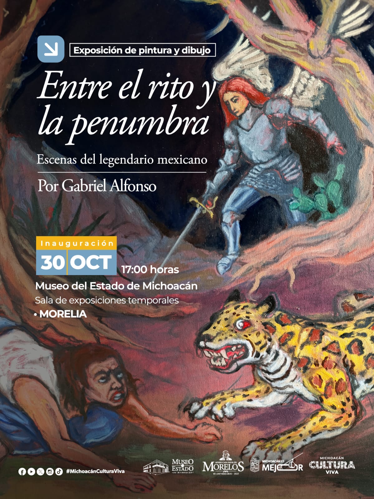 Entre mitos, sombras y memorias, el arte de Gabriel Alfonso llega al Museo del Estado