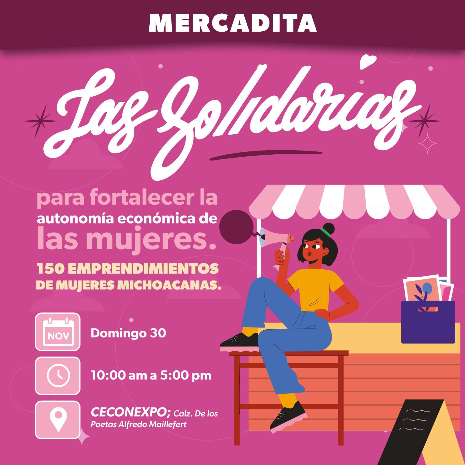 Sabores, artesanías, moda, diseño y más en la mercadita ‘Las Solidarias’: Seimujer