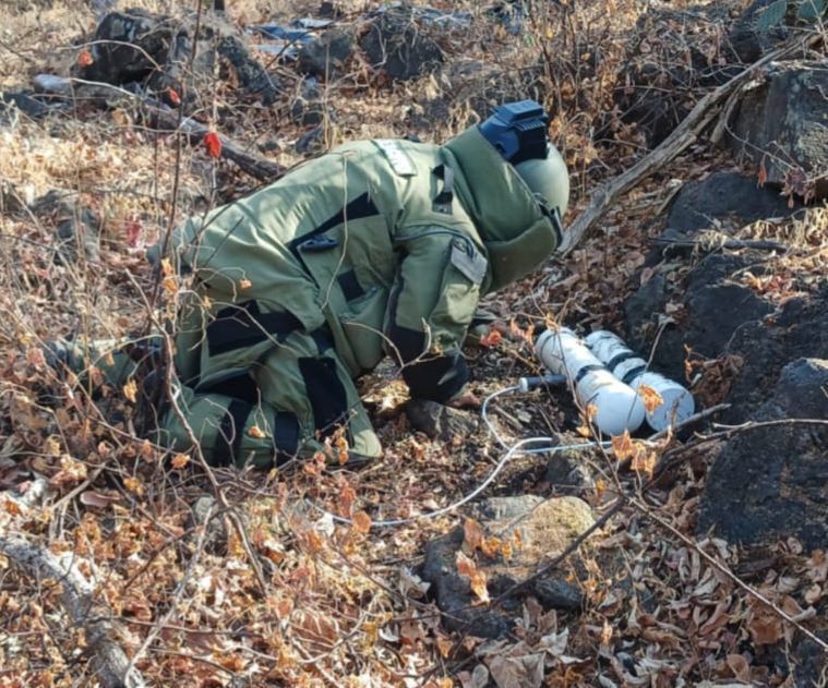 SSP desactiva 12 artefactos explosivos y desmantela campamento ilícito en Buenavista