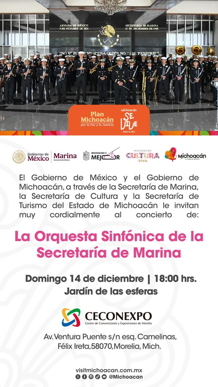 Vive el concierto de la Orquesta Sinfónica de la Secretaría de Marina, en el Ceconexpo