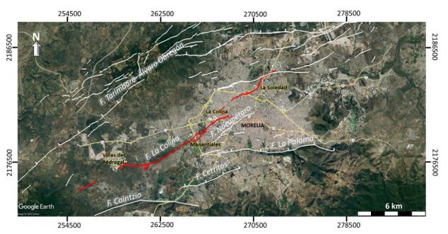 Científicos universitarios analizan los hundimientos del suelo de Morelia Científicos universitarios analizan los hundimientos del suelo de Morelia