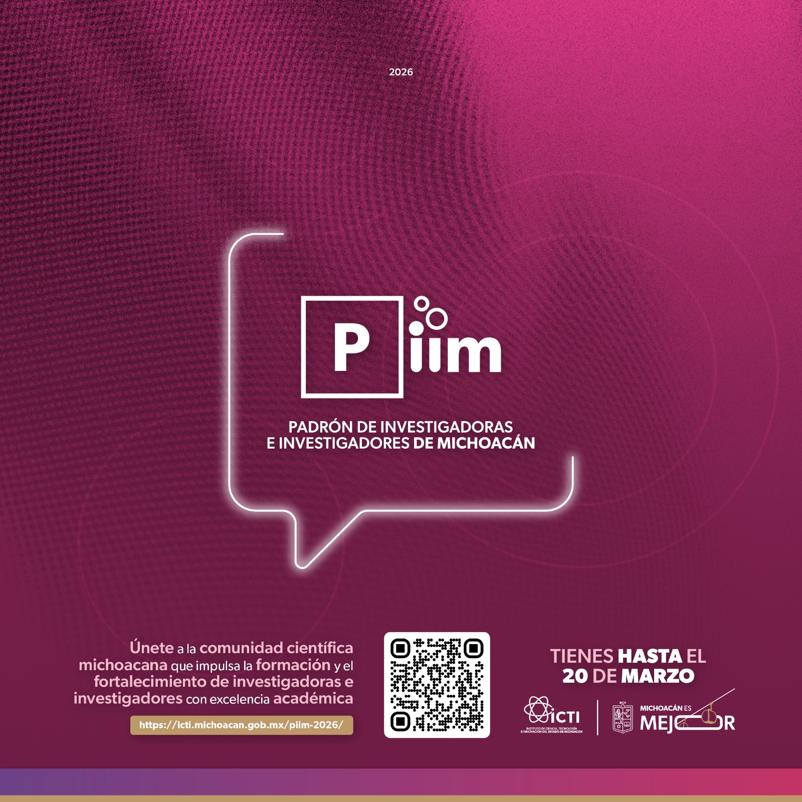 Abierta la convocatoria 2026 para integrar el Padrón de Investigadoras e Investigadores de Michoacán: ICTI