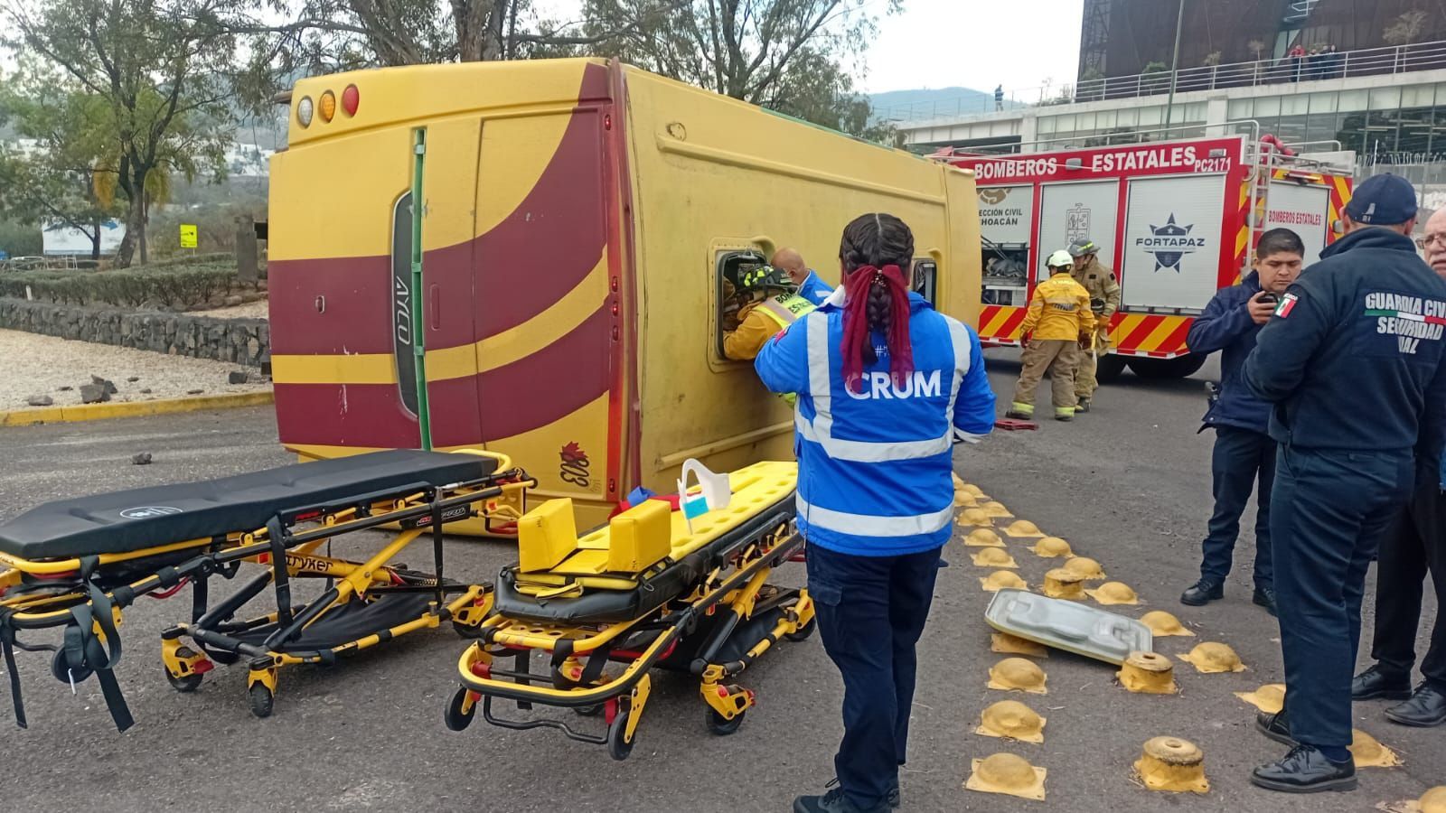 Brinda CRUM atención a lesionados tras accidente de camión en Morelia: SSM Brinda CRUM atención a lesionados tras accidente de camión en Morelia: SSM