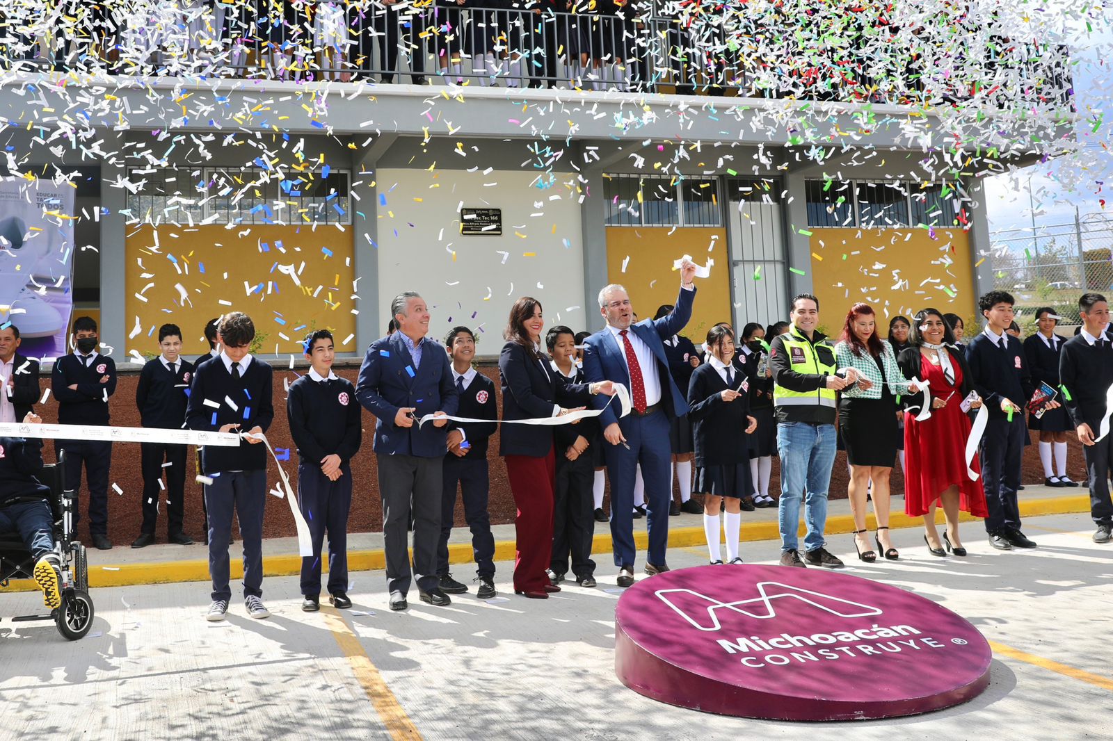 Inaugura ARB nuevas instalaciones de Secundaria Técnica 166 en Morelia