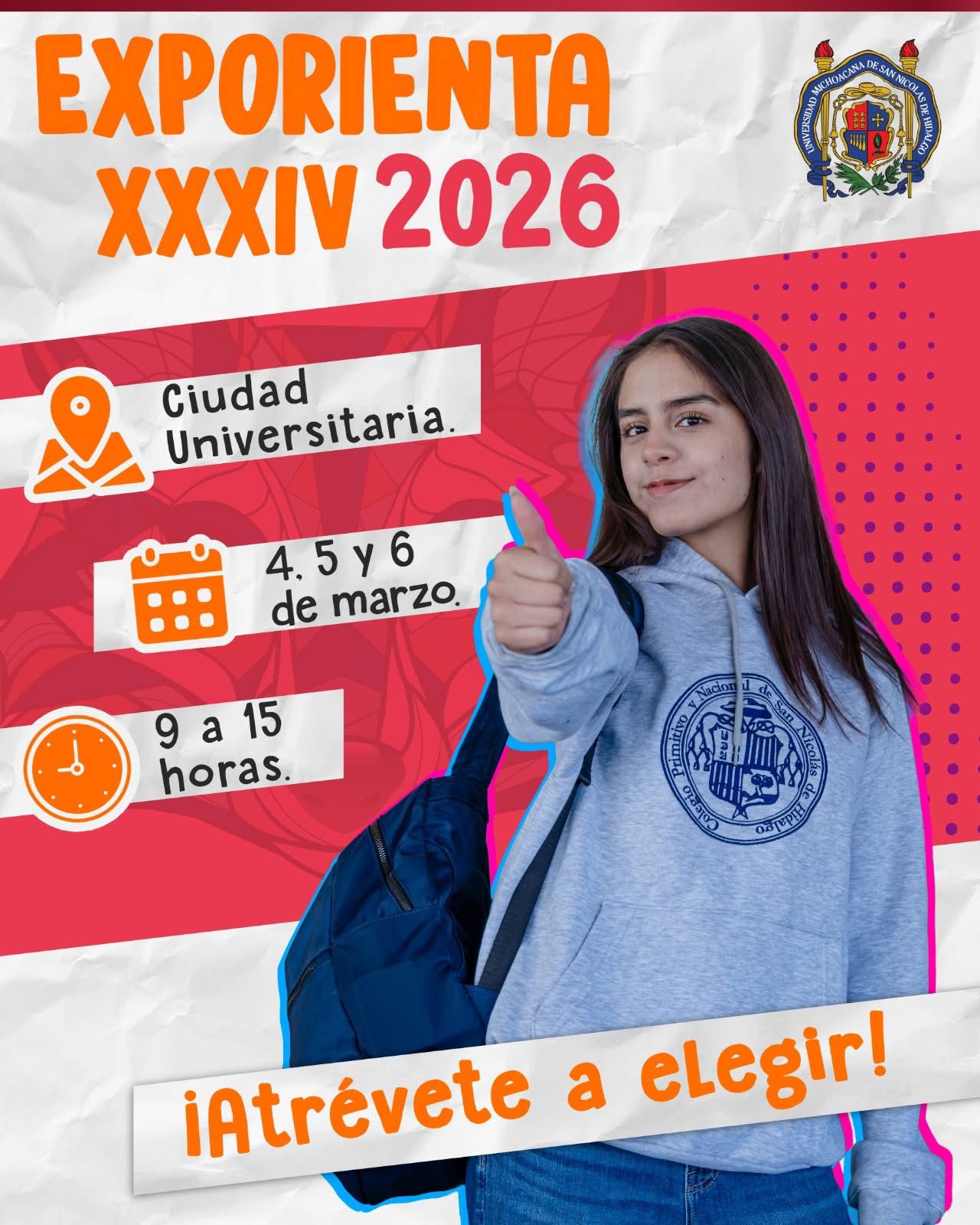 UMSNH se alista para la ExpOrienta 2026; se realizará este 4, 5 y 6 de marzo