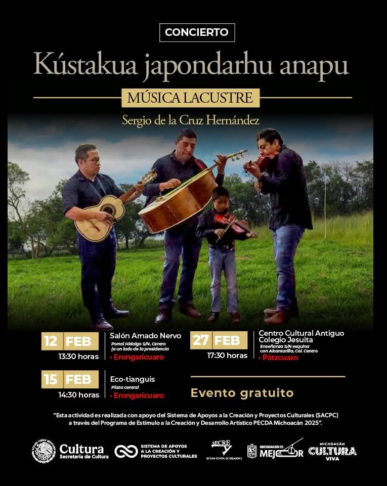 Secum invita al concierto de mariachi tradicional en la región lacustre de Pátzcuaro