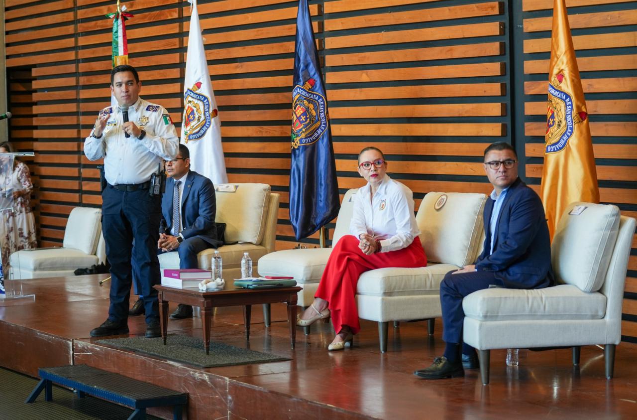 Explican estrategias de seguridad y procuración de justicia ante estudiantes de la UMSNH; Yarabí Ávila pone en marcha jornada nicolaita