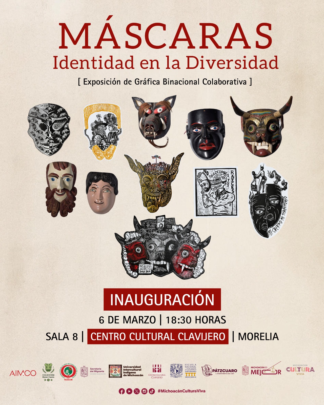 “Máscaras: Identidad en la Diversidad”, nueva exposición en el Centro Cultural Clavijero