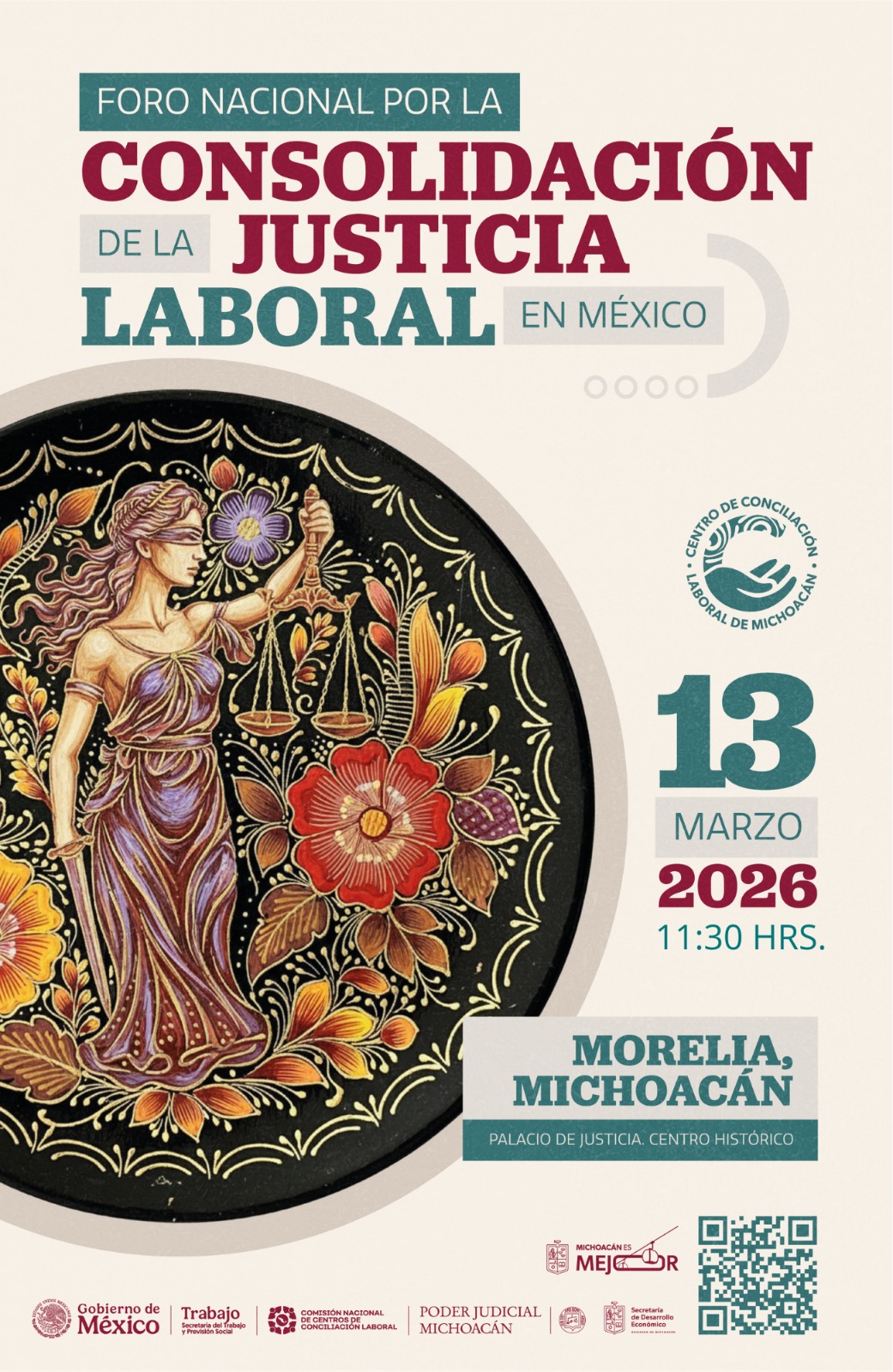 Morelia será sede del Foro Nacional por la Consolidación de la Justicia Laboral
