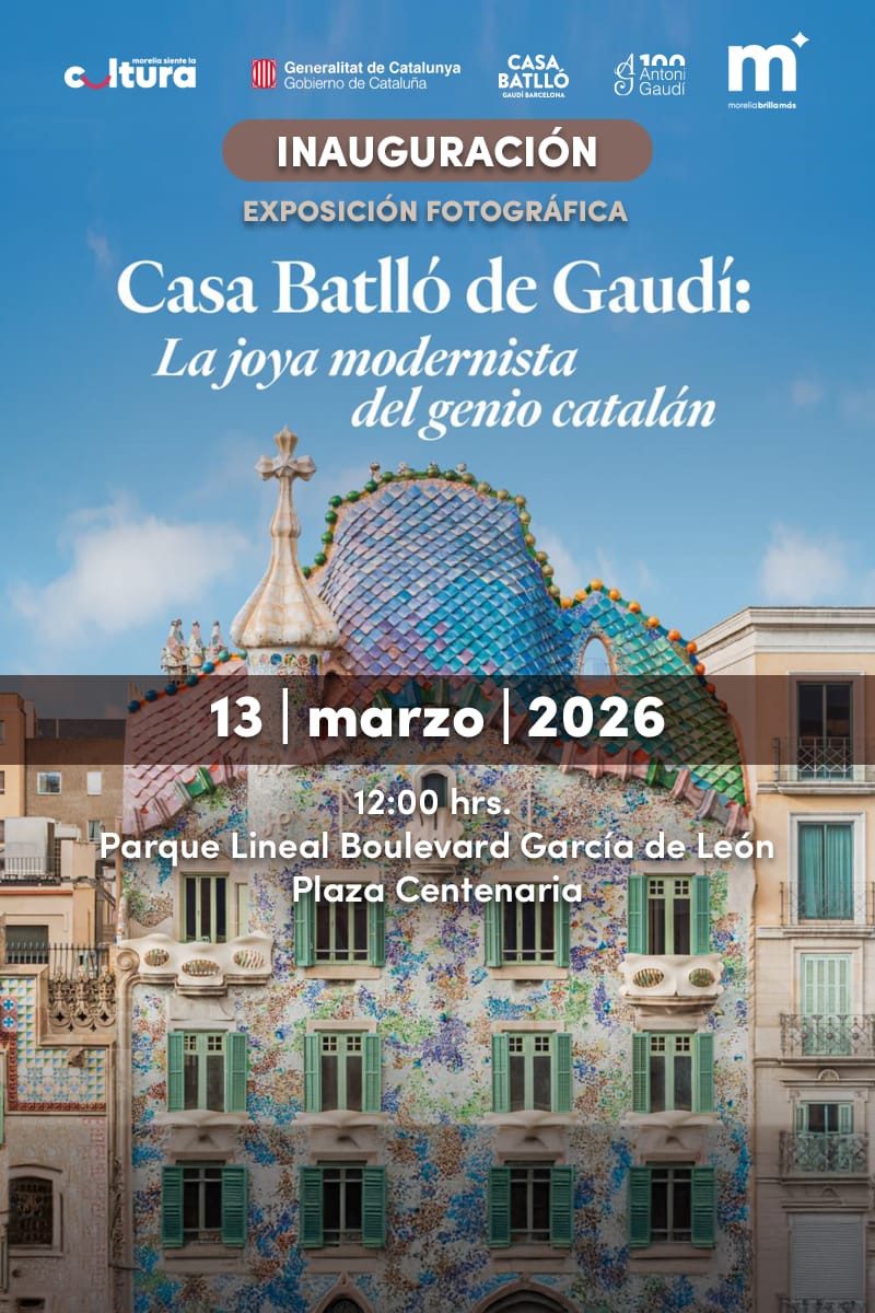 Morelia recibirá exposición fotográfica de Casa Batlló de Gaudí: SeCultura